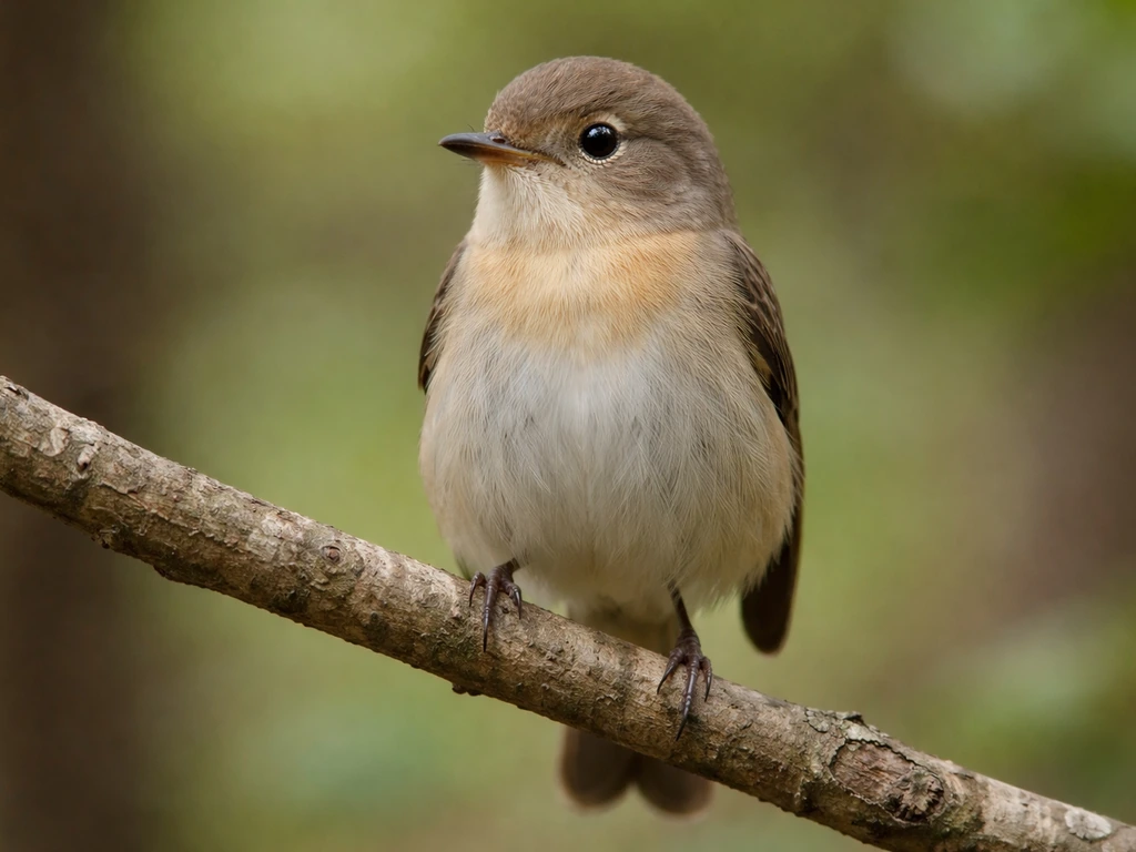 Close photo of a small bird on a branch showing the throat-to-belly breast/chest area.